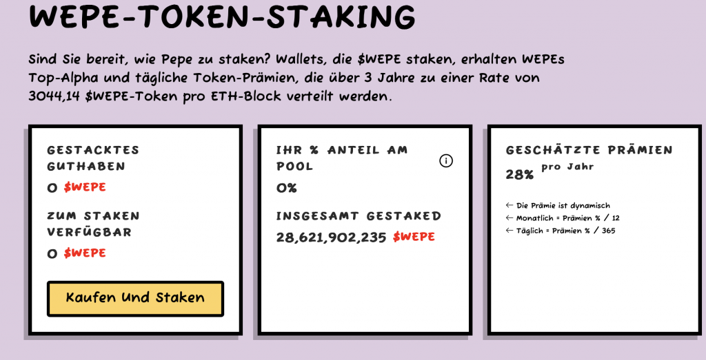 WEPE Staking 