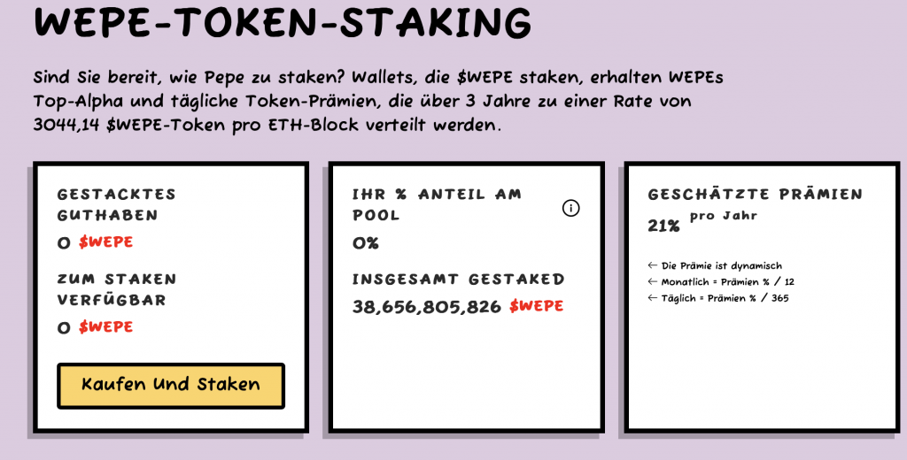 WEPE Staking 